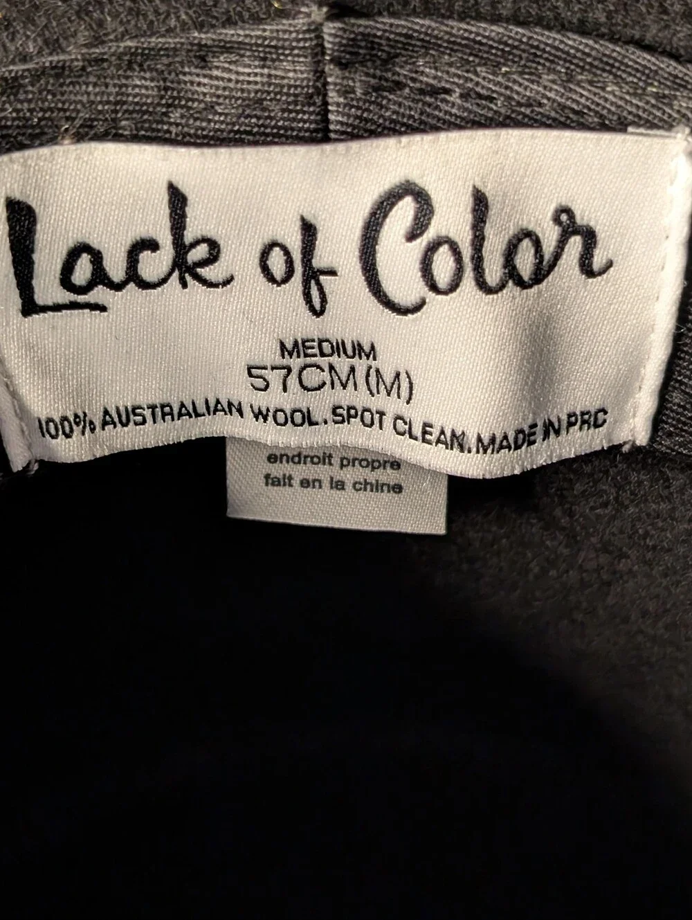Lack of Color The Sierra Black Australian Wool Boater Hat western boho Medium